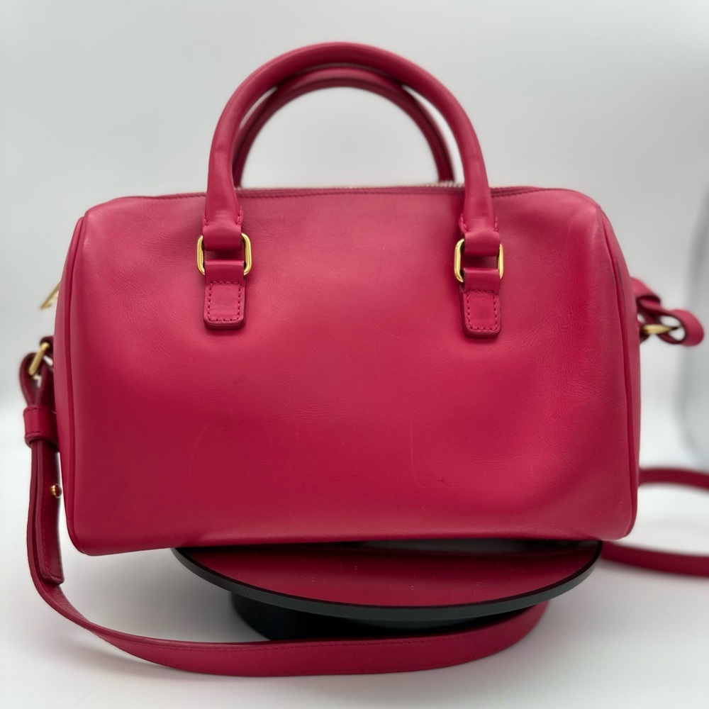 Authentic SAINT LAURENT Classics Baby Duffle Satchel Crossbody Bag Pink w/ COA - Picture 3 of 16